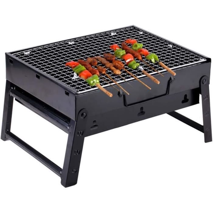 Grille Barbecue Camping Pliable HIKEMAN - Acier Carbone 30x55cm - Pour Feu De Camp Et Outdoor