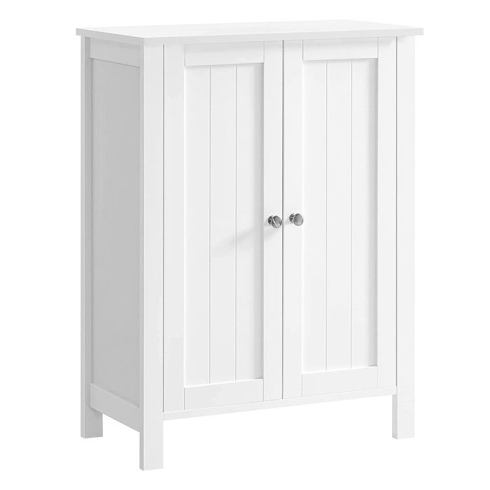 VASAGLE Meuble Salle de Bain 60 x 30 x 80 cm Armoire sur Pieds avec 2 Portes et 2 étagères réglables Blanc VASAGLE Meuble Salle de Bain 60 x 30 x 80 cm Armoire sur Pieds avec 2 Portes et 2 étagères réglables Blanc