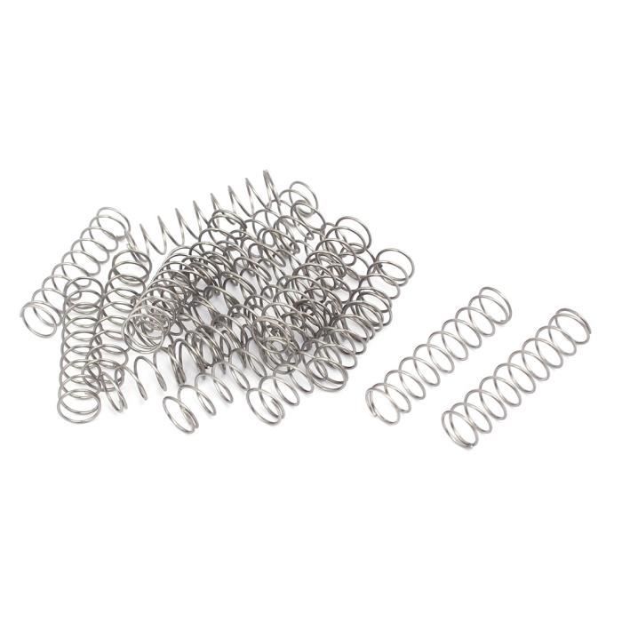 Ressorts De Compression Acier Inox 304 - 0.8mm X 14mm X 45mm - Lot De 10 - Argenté