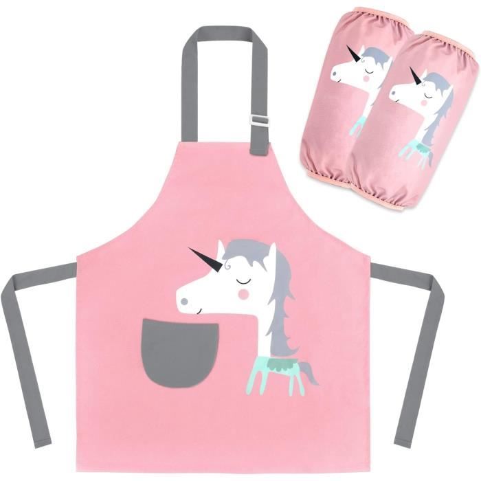 Tablier Peinture Enfant Imperméable – Ajustable, Avec Poche, Pour Garçons Et Filles – Idéal Pour La Cuisine, Le Jardinage Et Les Loisirs Créatifs