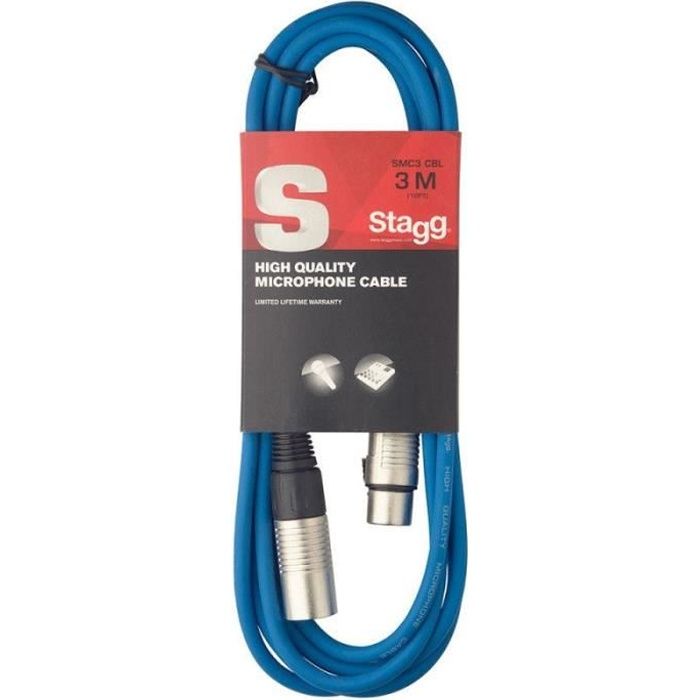 Stagg SMC3CBL Câble Microphone De Haute Qualité XLR-XLR Prise 3m
