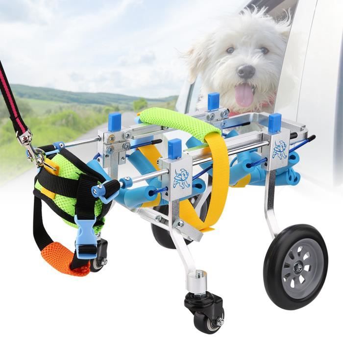 Meilleurs prix pour SURENHAP Aides au dressage des chiens Fauteuil roulant réglable à quatre roues pour chien, chariot de animalerie pansage