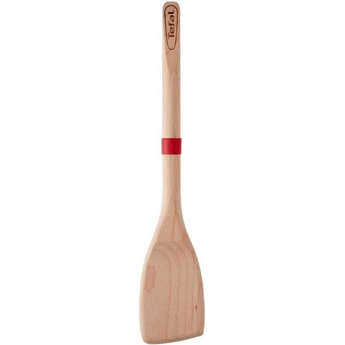tefal spatule à angle ingenio - bois hêtre et silicone platinium - 33 cm