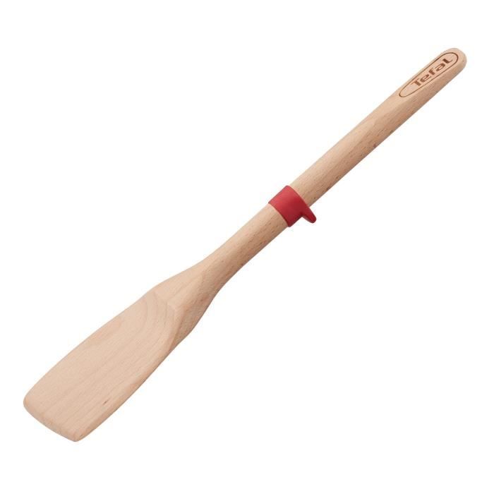 TEFAL Spatule à angle Ingenio - Bois hêtre et silicone platinium - 33 cm