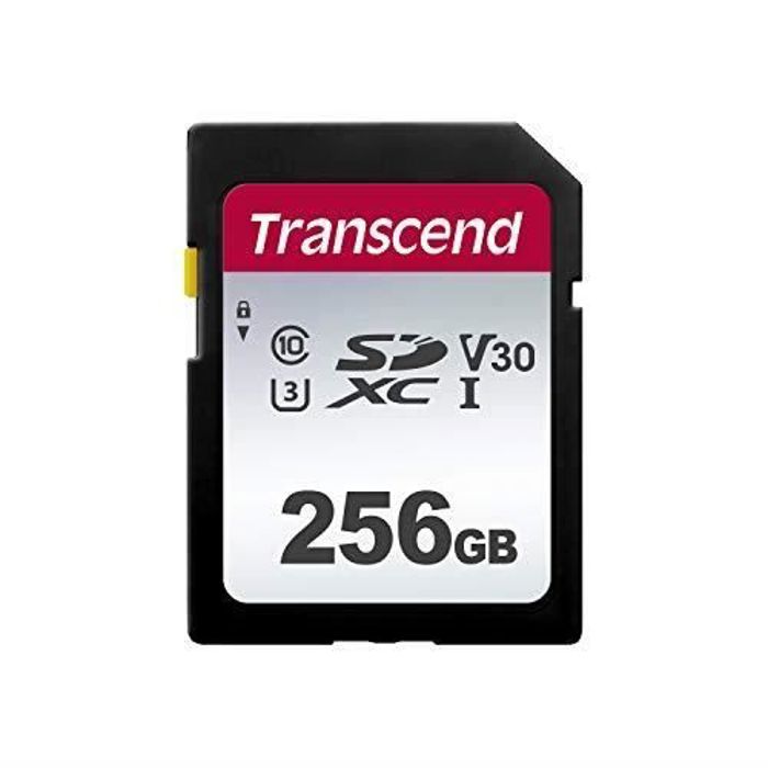 Transcend 256Go SDXC-SDHC 300S Carte SD - 256Go - Emballage Ouverture facile TS256GSDC300S-E - vue 1