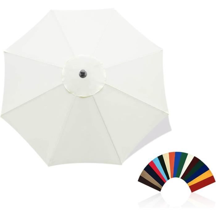 Telo Di Ricambio Per Ombrellone Da Giardino – 2,7m / 3m – 8 Stecche – Poliestere Resistente UV E Acqua – Copertura Solo Baldacchino