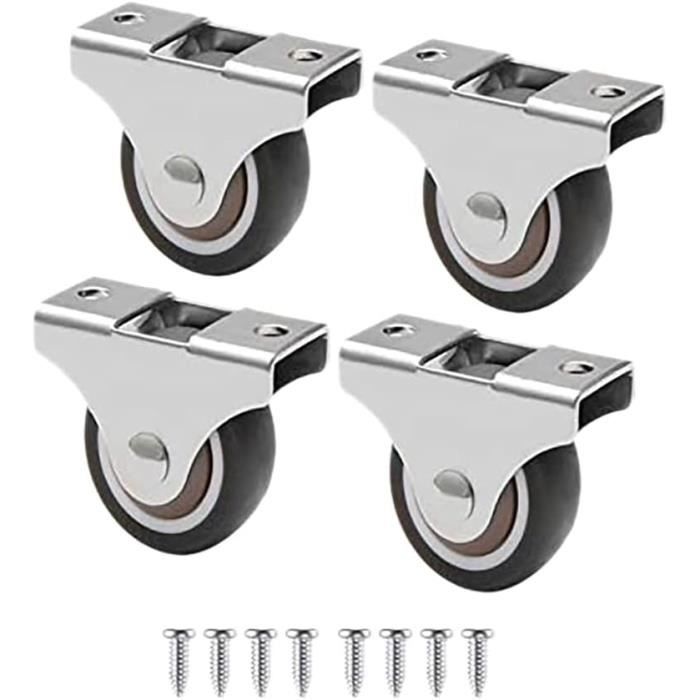 Lot De 4 Mini Roulettes Fixes De 25 Mm Pour Meubles[H9165] - Cdiscount ...