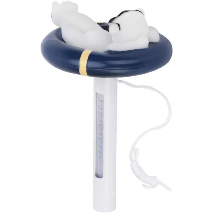 Thermomètre Flottant Piscine Forme Requin - Plage -10 à 50°C - Résistant à L'eau, Lecture Facile - Pour Piscine, Spa, Aquarium - 5