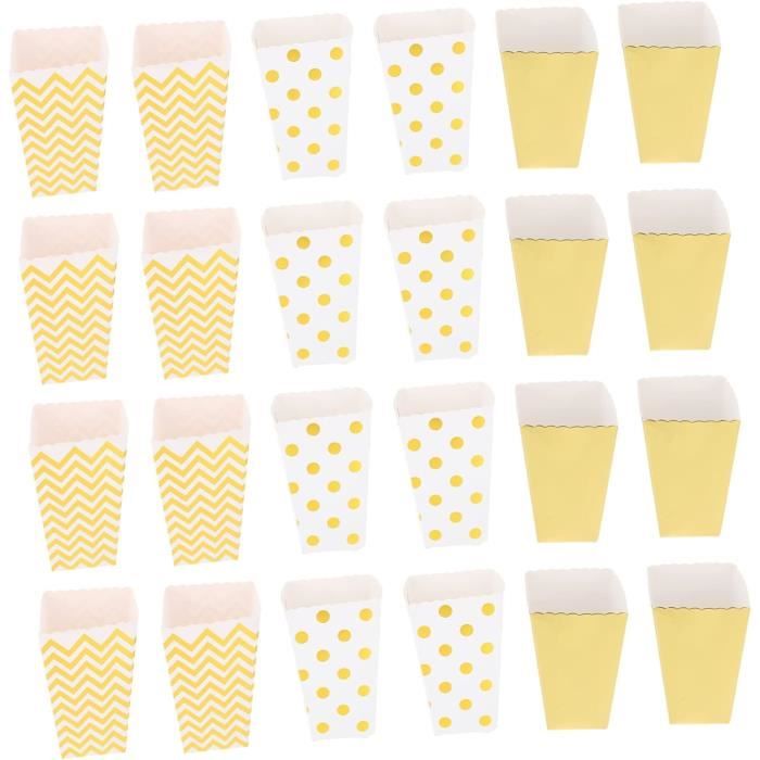 36 Boîtes à Popcorn Rose Or - Parfaites Pour Fêtes, Mariages Et Soirées Cinéma - 7x5x11,5 Cm