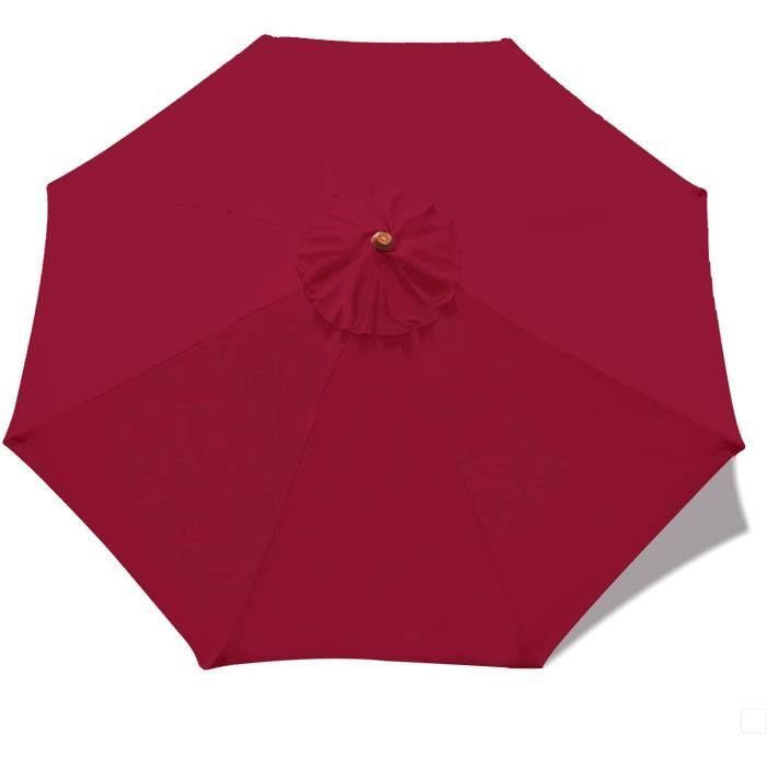 Auvent De Rechange Épais Et Solide Pour Parasol De Terrasse 3m - 8 Baleines - Protection UV Et Imperméable