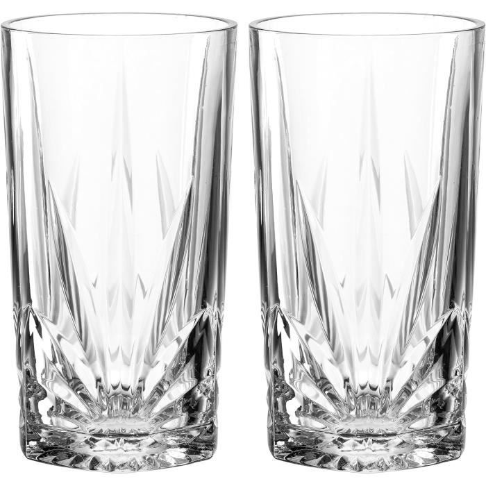 LSA International - Lot De 4 Verres à Long Drink En Verre Transparent - 250 Ml - Taille 18 Cm - Idéal Pour Jus Et Cocktails - 3