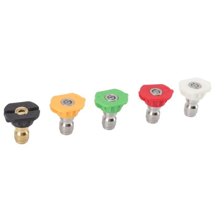 Embouts De Buse Pour Nettoyeur Haute Pression - 5 Pièces Universelles, Connexion Rapide 1/4" - Pour Voiture, Jardin