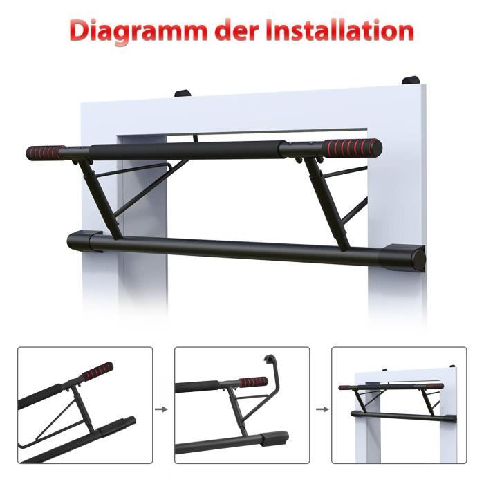 Barre De Traction Iron Gym - Réglable, à Fixer Sur Une Porte, Amovible - Pour Un Entraînement Complet à La Maison