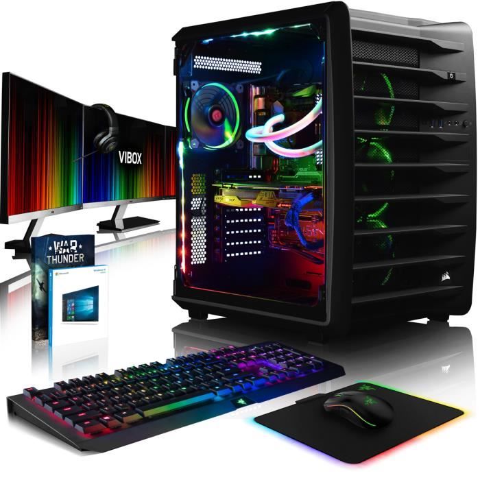 Vibox Spectrum Gxr780 510 Pack Pc Gamer Intel 10 Core Asus Strix Gtx 1080 8gb Gaming Ordinateur De Bureau Avec 64 Go Ram 2 To Prix Pas Cher Cdiscount
