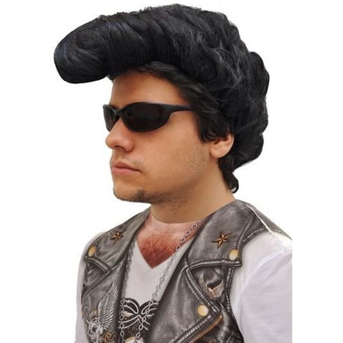 Perruque fonzy avec banane rock homme ann es 50 Cdiscount Jeux