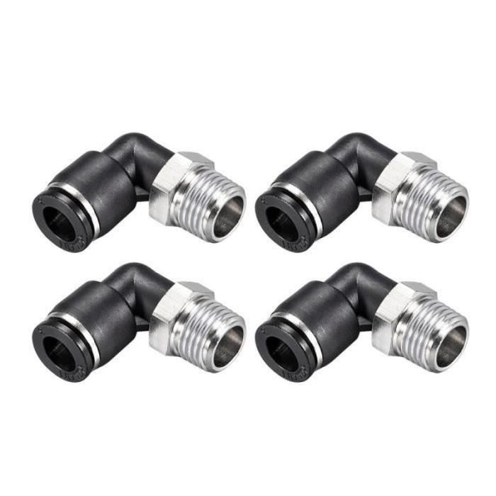 Raccord Pneumatique Coudé 90° - Pour Tube 10mm OD (3/8") - Neuf Générique