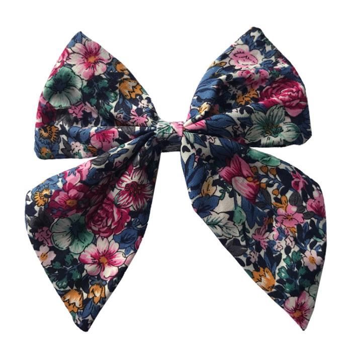 BARRETTE,YS 91894Barrettes à nœuds de cheveux en coton et lin