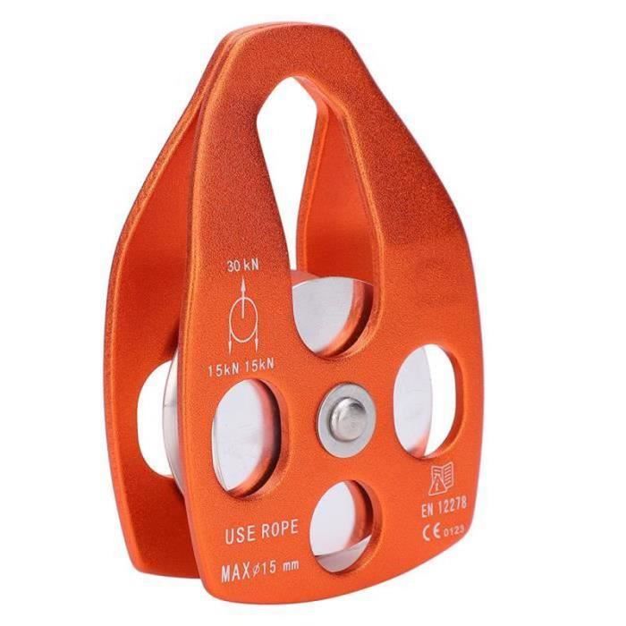 Poulie Simple Secours 30KN Pour Corde 13mm - Escalade, Rappel, Arboriste