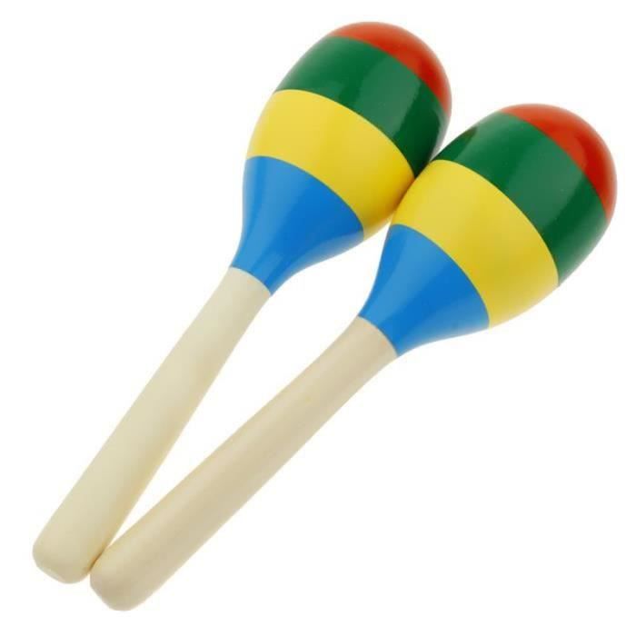 Lot De 10 Hochets Maracas En Bois Brut – DIY Créatif Pour Percussion Et éveil Musical