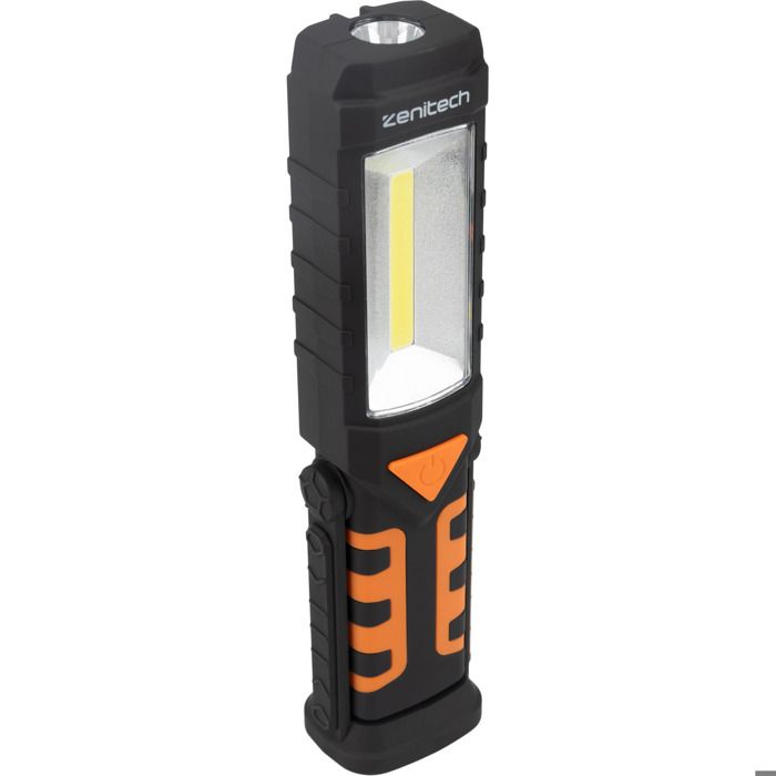 Lampe de travail rechargeable LED COB 200lm - USB + crochet - Zenitech Lampe de travail rechargeable LED COB 200lm - USB + crochet - Zenitech