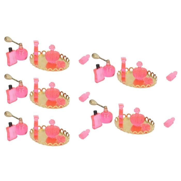 Coiffeuse Miniature 1/12 Avec Miroir Et Plateau à Parfum – Accessoire Maison De Poupée Déco