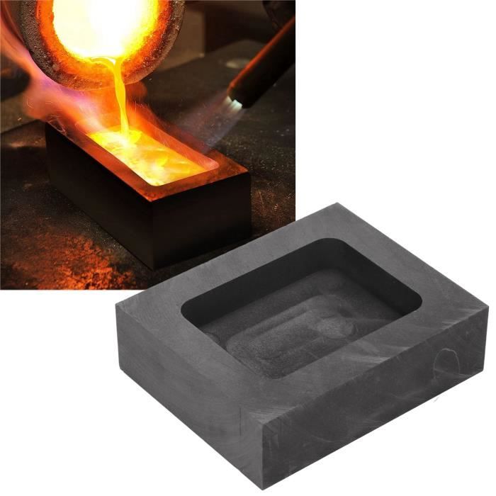 Moule à Lingots En Graphite 5x5 Cm - Creuset Haute Température Pour Fusion Métal - Réutilisable