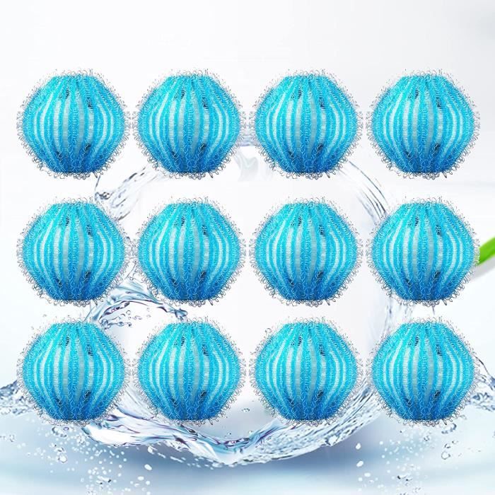 Lot De 12 éponges Réutilisables Pour Machine à Laver - Capture Poils Chiens/chats - Dimensions 7x7x2.5 Cm - Mousse Polyuréthane