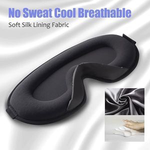 Maschera Notturna 3D Per Dormire, Morbida E Regolabile, Anti-luce, Per Viaggio E Relax, Colore Nero, Nuova