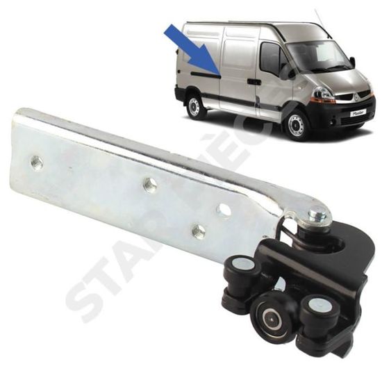 Kit Roulette charniere porte laterale Renault Master 2 Opel Movano 2 Nissan  Interstar