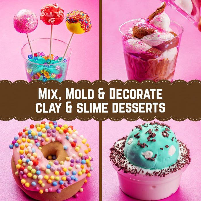 GirlZone Kit De Slime Gourmandises – Slime Beurre, Slime Crunchy Et Oeuf Surprise Pour Filles – Activité Créative DIY