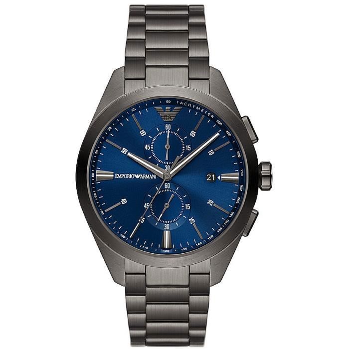 Montre chronographe Emporio Armani AR11481 acier bleu Gris, Bleu ...