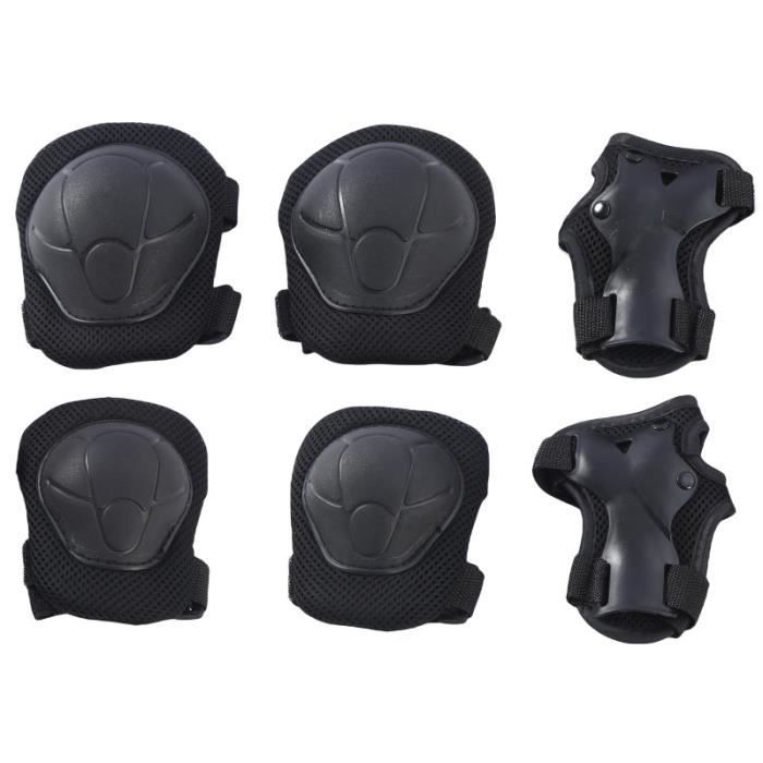 Kit Protection Enfant 6 Pièces – Genouillères, Coudières, Protège-poignets – Réglable, Pour Roller, Skate, Vélo – 3-8 Ans