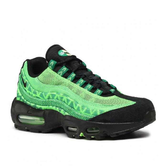 Basket Nike AIR MAX 95 NIKE Homme Cuir Vert Lacets