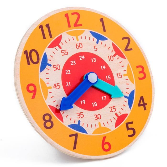Puzzle Horloge 4-en-1 En Bois – Apprentissage Chiffres Et Animaux – Jeu Montessori 3-7 Ans – Cadeau éducatif