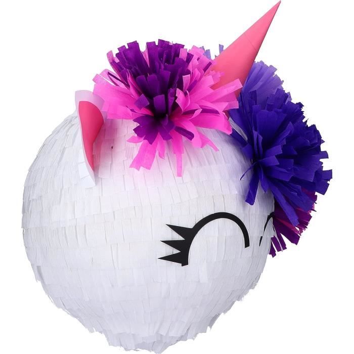 Piñata tête de Licorne + Bâton + Masque + Jouets