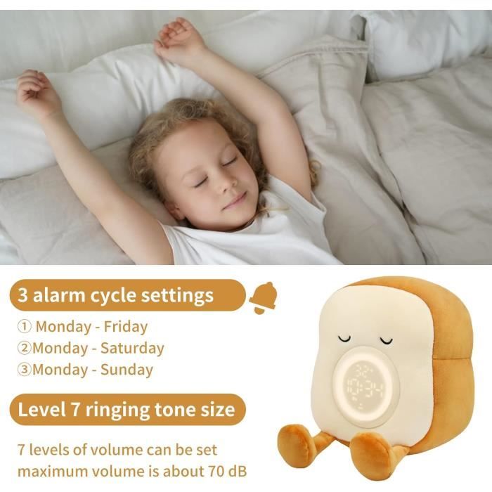 Reacher Réveil Radio à Gradation Automatique Pour La Chambre - Veilleuse 9 Couleurs, Gradateur 0