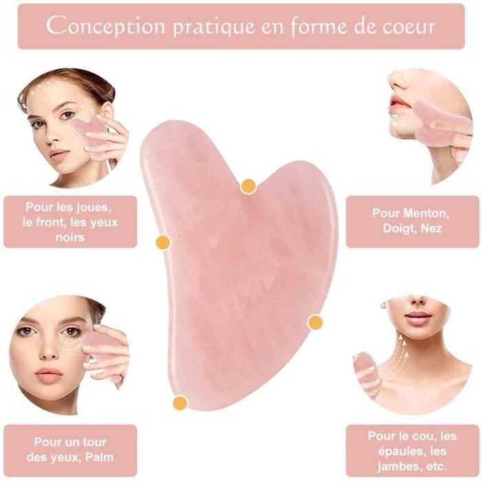 Outil Gua Sha En Acier Inoxydable Pour Massage Visage - Anti-âge - Marque TUKNN