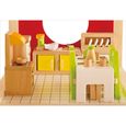 Mobilier pour maison de poupées - HAPE - Salle à manger en bois - 4 chaises - Vaisselier - Accessoires-2