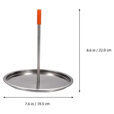 Support Vertical à Brochettes En Acier Inoxydable 21x20 Cm Avec Bac Récupérateur De Graisse | Idéal Barbecue Extérieur, Pique-nique | Inclus Pinceau à Huile - 3