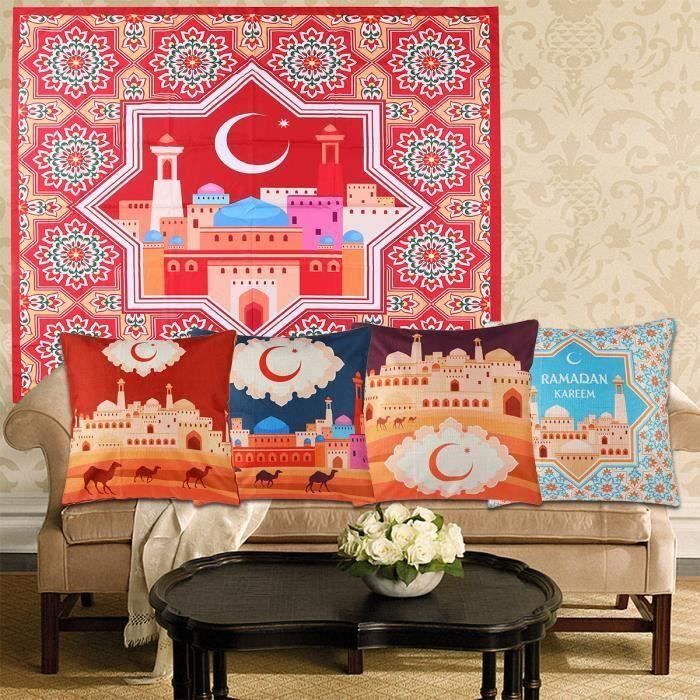 Taie d'oreiller de Ramadan Eid Musulman Festival Décor Salon Maison Bureau  45x45cm STYLE 4 Bo10195 - Cdiscount Maison