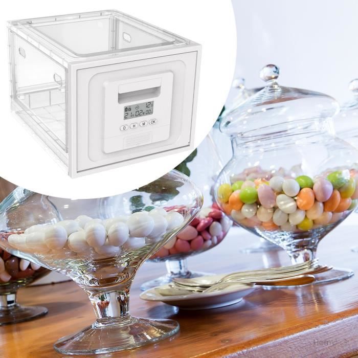 Boîte De Rangement Verrouillable Avec Minuterie - Coffre à Clé Pour Nourriture, Collations, Téléphone, Bijoux