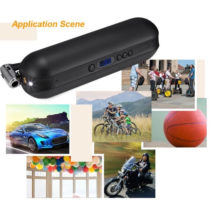 Gonfleur Pneus Portable Rapide 3x - Compresseur à Air Avec écran LED, 4 Embouts, Pour Voiture, Vélo, Ballons - 8