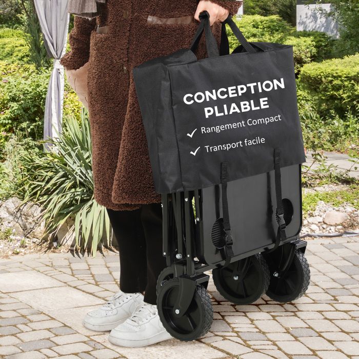 Benson Tools - Chariot de courses à motif damier élégant 92 x 34 x 27 cm Benson Tools - Chariot de courses à motif damier élégant 92 x 34 x 27 cm