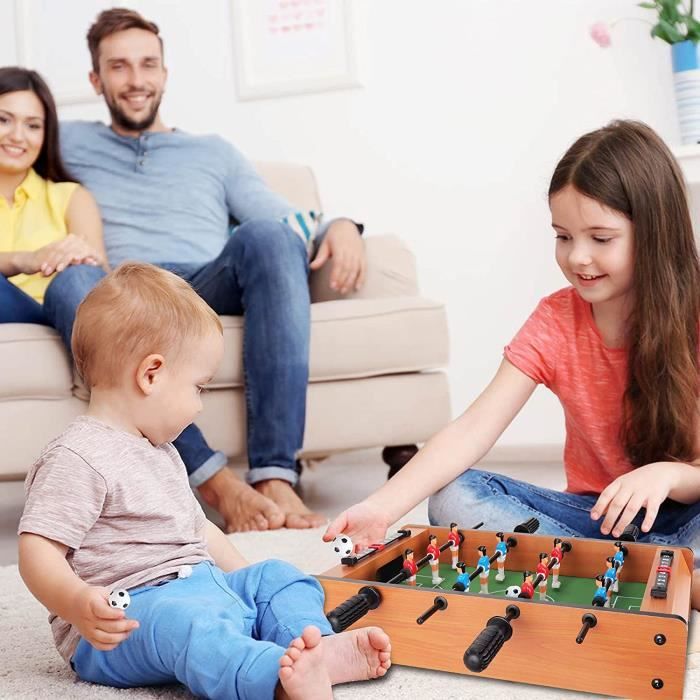 Mini Baby-foot Pour Enfant - Jeu De Table Portable Avec 6 Balles, Pour Enfants Dès 3 Ans - 6