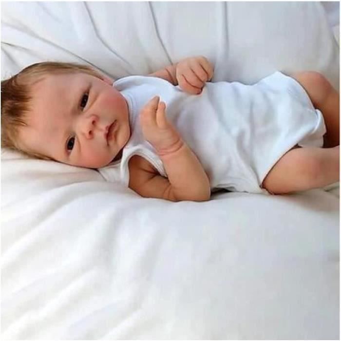 46 cm Poupée Reborn Bébés Silicone Réaliste Réaliste Bébé Poupées Enfants  Croissance Partenaires naissance reborn