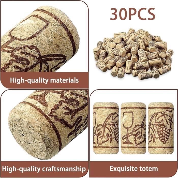 100 Pcs Bouchon En Liège Naturel, Bouchon Conique Bouchon De Bouteille