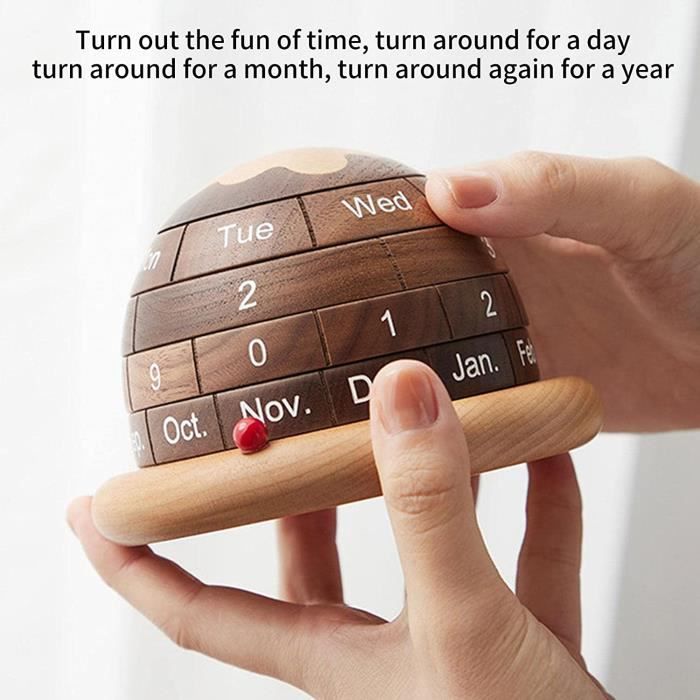 Calendriers Muraux, Calendrier Perpétuel En Bois, Mur De Mur De Lune Suspendue Calendrier