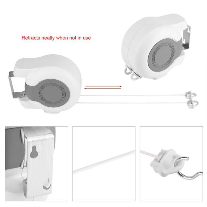 JIE Ligne De Séchage De Vêtements Rétractable Corde À Linge Rétractable