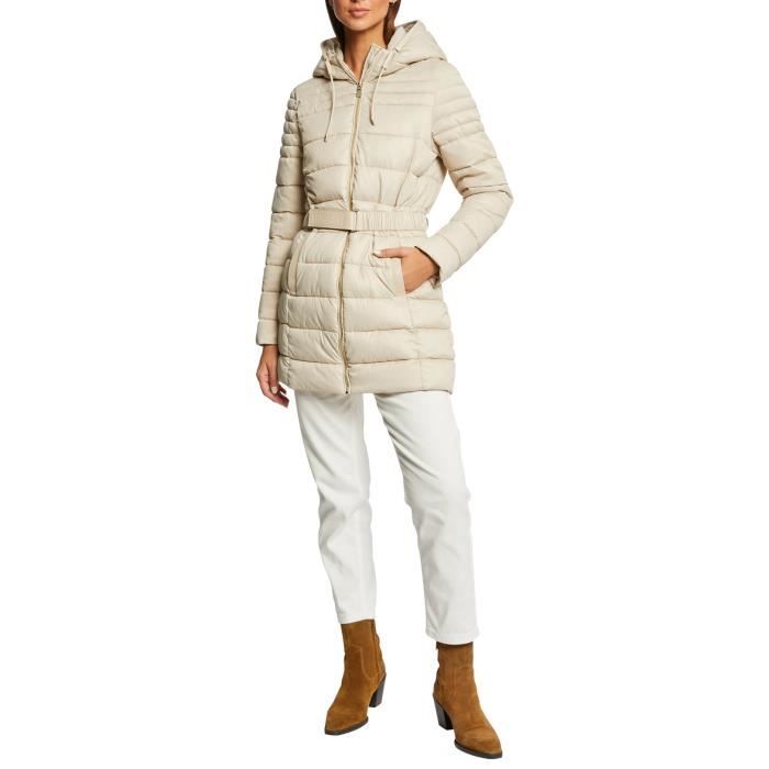 Doudoune a capuche Morgan blanc