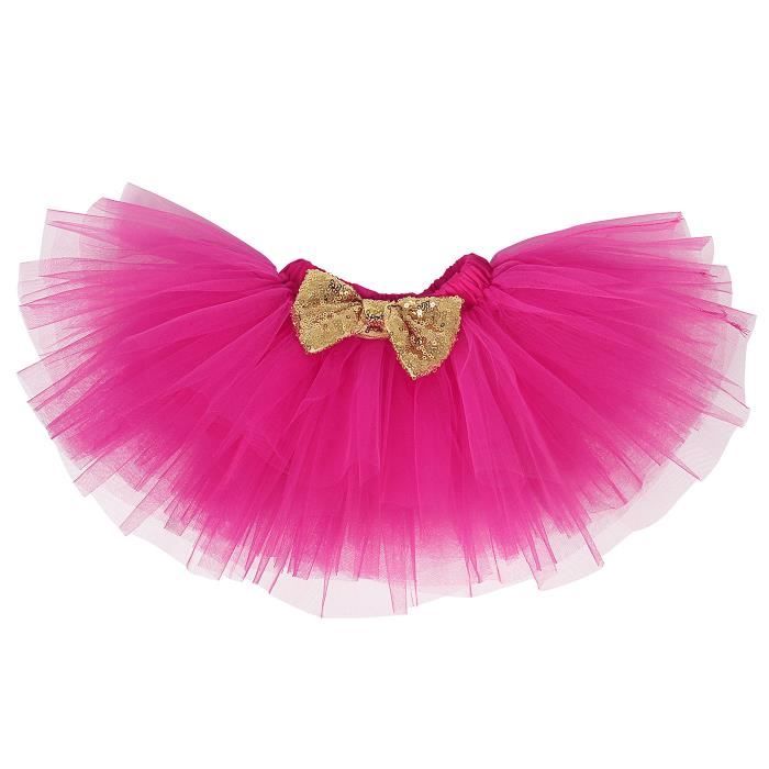 AmzBarley Bebe Fille Anniversaire 1 an Ensemble de Tenue Barboteuse Body Manches Courtes Jupe Tutu A Bandeau Rose rouge Cdiscount Pret a Porter